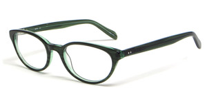 Calabria Viv Designer Eyeglasses Ecru 'Daltrey' in Green :: Rx Bi-Focal Calabria Viv Designer Eyeglasses Ecru 'Daltrey' in Green :: Rx Bi-Focal