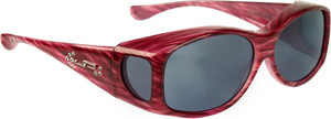 Jonathan Paul® Fitovers Eyewear Kids Extra-Small Glides in Red-Licorice & Gray G012S