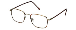 FlexPlus Collection Designer Eyeglasses  Model 60 in Ant-Gold-Amber 51mm :: Custom Left & Right Lens