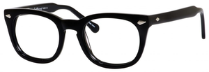Ernest Hemingway H4668 Unisex Round Eyeglasses in Shiny Black 48 mm