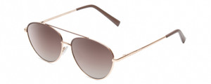 Profile View of Kendall+Kylie KK4079CE LARA Women Pilot Designer Sunglass Gold Nude/Brown 56mm