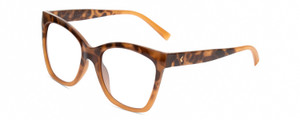 Profile View of Kendall+Kylie KK5120CE MARA Designer Reading Eye Glasses with Custom Cut Powered Lenses in Demi Tortoise Havana Gradient Ladies Cat Eye Full Rim Acetate 55 mm