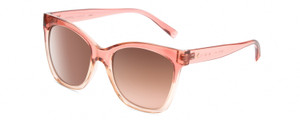 Profile View of Kendall+Kylie KK5120CE MARA Cat Eye Sunglasses in Blush Crystal/Pink Mirror 55mm