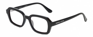 Profile View of Kendall+Kylie KK5152CE GINGER Designer Progressive Lens Prescription Rx Eyeglasses in Gloss Black Ladies Hexagonal Full Rim Acetate 50 mm