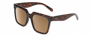 Profile View of Kendall+Kylie COLLEEN Womens Sunglasses Amber Tortoise Havana Crystal/Brown 54mm