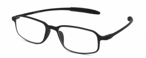 Profile View of Flexie Sport 725 Unisex Full Rim Lightweight Reading Glasses in Matte Black 51mm
