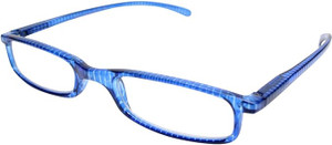 Profile View of Artis Occhiali ITALY Rubens Striped Reading Glasses&Soft Case CHOOSE COLOR&POWER in Blue Pinstripe White