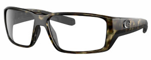 Profile View of Costa Del Mar Fantail Pro Designer Reading Eye Glasses in Matte Gray Brown Wetlands Unisex Rectangular Full Rim Acetate 60 mm