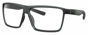 Profile View of Costa Del Mar Rincon Designer Bi-Focal Prescription Rx Eyeglasses in Matte Smoke Gray Crystal Unisex Square Full Rim Acetate 63 mm