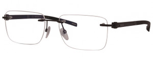 Profile View of Chopard 23KT Gold Plated VCHD84-0627 Mens Reading Glasses in Gunmetal Black 56mm
