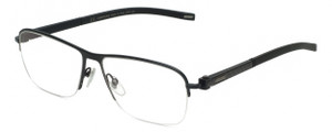 Profile View of Chopard 23KT Gold Plated VCHD83-0531 Men Reading Glasses Black Carbon Fiber 57mm