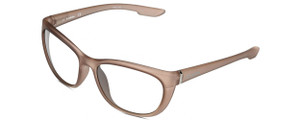 Profile View of Columbia C520S WILDBERRY Designer Reading Eye Glasses with Custom Cut Powered Lenses in Wildberry Pink Brown Frosted Crystal Ladies Oval Full Rim Acetate 58 mm