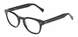 Profile View of Reptile Chelidae Designer Progressive Lens Prescription Rx Eyeglasses in Gloss Black Unisex Panthos Full Rim Acetate 49 mm