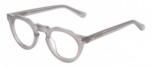 Profile View of Reptile Malayemys Designer Progressive Lens Blue Light Blocking Eyeglasses in Smoke Grey Crystal Ladies Panthos Full Rim Acetate 44 mm