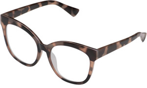 Profile View of QUAY Australia It's My Way Designer Progressive Lens Prescription Rx Eyeglasses in Black Tortoise Ladies Cat Eye Full Rim Acetate 59 mm