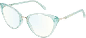 Profile View of Prive Revaux Modern Women's Cat Eye Designer Reading Glasses in Baby Blue 53 mm