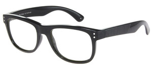 Profile View of Prive Revaux Tolstoy Designer Progressive Lens Blue Light Blocking Eyeglasses in Caviar Black Unisex Panthos Full Rim Acetate 53 mm