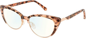 Profile View of Prive Revaux Veronica Designer Bi-Focal Prescription Rx Eyeglasses in Blush Pink Tortoise Havana Ladies Cat Eye Full Rim Acetate 53 mm