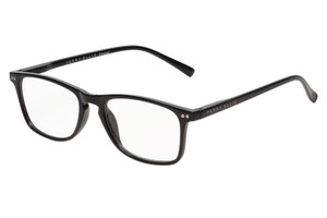 Profile View of Perry Ellis PEBX57 Designer Bi-Focal Prescription Rx Eyeglasses in Gloss Black Marble Unisex Panthos Full Rim Acetate 50 mm