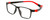 Profile View of Cruiser KIDS 032-C2 Unisex Square Designer Reading Glasses Gloss Black Red 47 mm