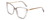 Profile View of Kendall+Kylie KK5126 CHARLOTTE Designer Progressive Lens Blue Light Blocking Eyeglasses in Smoke Grey Crystal Gold Ladies Cat Eye Full Rim Acetate 54 mm