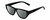 Profile View of Kendall+Kylie KK5131CE BLAKE Designer Polarized Reading Sunglasses with Custom Cut Powered Smoke Grey Lenses in Shiny Black Ladies Rectangular Full Rim Acetate 54 mm