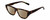 Profile View of Kendall+Kylie KK5131CE BLAKE Designer Polarized Reading Sunglasses with Custom Cut Powered Amber Brown Lenses in Brown Demi Tortoise Havana Ladies Rectangular Full Rim Acetate 54 mm