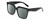 Profile View of Kendall+Kylie KK5160CE COLLEEN Designer Polarized Reading Sunglasses with Custom Cut Powered Smoke Grey Lenses in Gloss Black Ladies Square Full Rim Acetate 54 mm