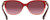 Close Up View of COACH HC8132 Cat Eye Sunglasses Glitter Pink Crystal/Burgundy Red Gradient 57 mm