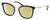 Profile View of Michael Kors MK3032 Designer Polarized Reading Sunglasses with Custom Cut Powered Sun Flower Yellow Lenses in Gloss Black Gold Ladies Panthos Full Rim Metal 51 mm