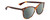 Profile View of Gucci GG0024S Designer Polarized Reading Sunglasses with Custom Cut Powered Smoke Grey Lenses in Brown Tortoise Havana Unisex Square Full Rim Acetate 58 mm