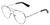 Profile View of Book Club Hard Crimes Unisex Pilot Designer Reading Glasses Black Silver 55 mm