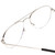 Close Up View of Book Club Hard Crimes Designer Single Vision Prescription Rx Eyeglasses in Black Silver Unisex Pilot Full Rim Metal 55 mm