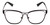 Front View of Book Club Late Hesitation Designer Bi-Focal Prescription Rx Eyeglasses in Gloss Black Unisex Cat Eye Full Rim Metal 54 mm