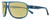 Profile View of REVO HANK Designer Polarized Reading Sunglasses with Custom Cut Powered Sun Flower Yellow Lenses in Slate Grey Blue Unisex Pilot Full Rim Acetate 62 mm