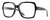 Profile View of Smith Optics Flare-807 Designer Blue Light Blocking Eyeglasses in Gloss Black Ladies Square Full Rim Acetate 57 mm