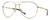 Profile View of Smith Optics Layback-J5G Designer Progressive Lens Blue Light Blocking Eyeglasses in Shiny Gold Brown Tortoise Havana Unisex Pilot Full Rim Metal 60 mm
