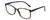 Profile View of Geoffrey Beene GBR006 Designer Blue Light Blocking Eyeglasses in Matte Tortoise Havana Brown Gold Navy Blue Mens Rectangular Full Rim Acetate 53 mm