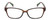 Front View of Lulu Guinness LR76 Designer Single Vision Prescription Rx Eyeglasses in Brown Crystal Green Pink Floral Ladies Rectangular Full Rim Acetate 53 mm