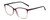 Profile View of Lulu Guinness LR79 Designer Reading Eye Glasses with Custom Cut Powered Lenses in Plum Purple Blush Pink Crystal Fade Ladies Square Full Rim Acetate 54 mm