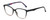 Profile View of Lulu Guinness LR81 Designer Blue Light Blocking Eyeglasses in Black Blush Pink Crystal Fade Floral Ladies Cat Eye Full Rim Acetate 53 mm