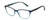 Profile View of Lulu Guinness LR84 Designer Single Vision Prescription Rx Eyeglasses in Navy Blue Crystal Fade Floral Ladies Cat Eye Full Rim Acetate 53 mm
