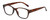 Profile View of Elle EL15558R Designer Progressive Lens Blue Light Blocking Eyeglasses in Gloss Tortoise Havana Brown Spot Ladies Oval Full Rim Acetate 51 mm