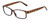 Profile View of Elle EL15560R Designer Progressive Lens Blue Light Blocking Eyeglasses in Gloss Tortoise Havana Brown Spot Ladies Rectangular Full Rim Acetate 55 mm