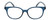 Front View of Elle Womens Round Designer Reading Glasses Crystal Blue White Diamond Logos 50mm