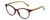 Profile View of Isaac Mizrahi IM31325R Designer Bi-Focal Prescription Rx Eyeglasses in Crystal Wine Red Floral Green Yellow Ladies Round Full Rim Acetate 49 mm