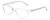 Profile View of Elle EL15579R Women's Oval Designer Reading Glasses in Crystal Clear White 51 mm