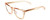 Profile View of Rag&Bone 1051 Designer Blue Light Blocking Eyeglasses in Crystal Peach Orange Ladies Panthos Full Rim Acetate 53 mm