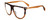 Profile View of Rag&Bone 1056 Designer Single Vision Prescription Rx Eyeglasses in Havana Tortoise Brown Cocoa Fade Unisex Semi-Circular Full Rim Acetate 57 mm