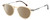 Profile View of Carrera CA-1119 Designer Polarized Reading Sunglasses with Custom Cut Powered Amber Brown Lenses in Champagne Crystal Gold Silver Unisex Round Full Rim Acetate 49 mm